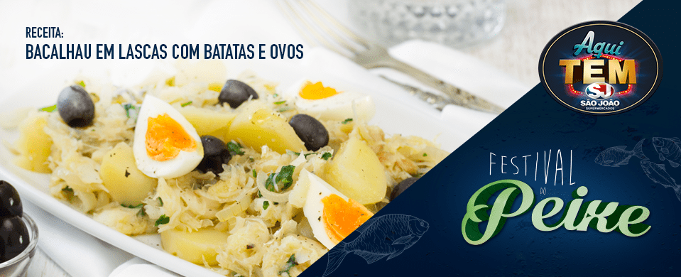 Bacalhau em Lascas com Batatas e Ovos.